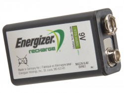 Energizer 9 Volt Rechargeable Power Plus Battery R9V 175 mAh Single