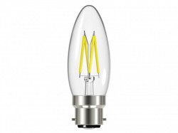 Energizer LED BC (B22) Candle Filament Non-Dimmable Bulb, Warm White 250 lm 2.3W
