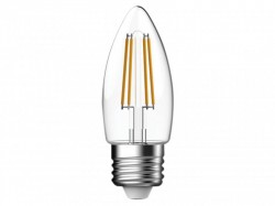 Energizer LED ES (E27) Candle Filament Non-Dimmable Bulb, Warm White 470 lm 4W