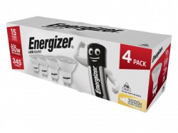 Energizer LED GU10 50 Non-Dimmable Bulb, Warm White 375 lm 5W (Pack 4)