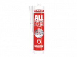 Evo-Stik 112896 All Purpose Flex Silicone Sealant Clear C20