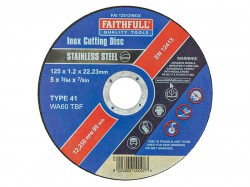 Faithfull Inox Cutting Disc 125 x 1.2 x 22.23mm