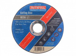 Faithfull Cut Off Disc for Metal 125 x 3.2 x 22mm