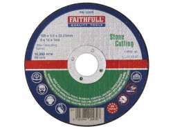 Faithfull Cut Off Disc for Stone 125 x 3.2 x 22mm