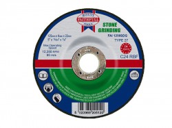 Faithfull Grinding Disc for Stone Depressed Centre 125 x 6 x 22mm