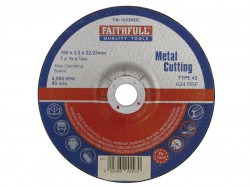 Faithfull Cut Off Disc for Metal Depressed Centre 180 x 3.2 x 22mm