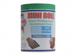 Faithfull Aluminium Oxide Paper Roll Green 115 mm x 10M 120G