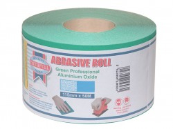 Faithfull Aluminium Oxide Paper Roll Green 115 mm x 50M 120G