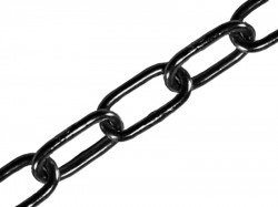 Faithfull Black Japanned Chain 3.0mm x 2.5m - Max Load 80kg
