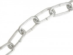 Faithfull Galvanised Chain Link 4 x 26mm x 30m Reel - Max Load 120kg