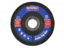 Faithfull Abrasive Jumbo Flap Disc 115mm Fine