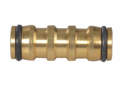 Faithfull Brass Two Way Hose Coupling 1/2in