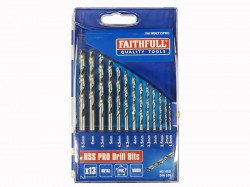 Faithfull HSS Drill Bit Set of 13 M2 1.5-6.5mm