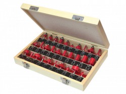 Faithfull Router Bit Set of 30 TCT 1/4in Shank