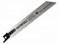 Faithfull S922HF Bi-Metal Sabre Saw Blade Demolition 150mm 10 TPI (Pack 5)
