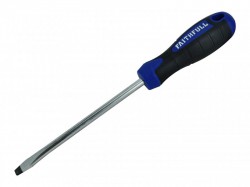 Faithfull Soft-Grip Screwdriver Slotted Flared Tip 6.5mm x 125mm