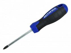 Faithfull Soft-Grip Screwdriver Pozidriv Tip PZ2 x 100mm