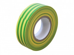 Faithfull PVC Electricial Tape Green / Yellow 19mm x 20m