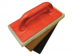 Faithfull Scouring Pad Holder + Fine Medium & Coarse Pads