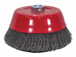 Faithfull Wire Cup Brush 125mm M14x2, 0.30mm Steel Wire
