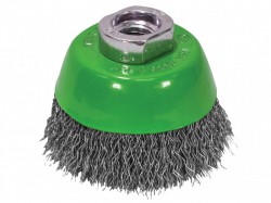 Faithfull Wire Cup Brush 75mm x M14 x 2 Stainless Steel 0.30mm