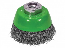 Faithfull Wire Cup Brush 75mm M14x2, 0.30mm Stainless Steel Wire