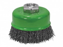 Faithfull Wire Cup Brush 80mm x M14 x 2 Stainless Steel 0.30mm