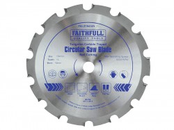 Faithfull Circular Saw Blade 184 x 16mm x 14T Nail Cutting NEG