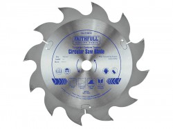 Faithfull Circular Saw Blade 190 x 16mm x 12T Fast Rip