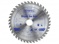 Faithfull Circular Saw Blade TCT 235 x 16/20/30/35mm x 40T Fine Cross Cut
