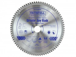 Faithfull Circular Saw Blade 250 x 16/25/30mm x 80T Zero Degree