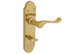 Forge Backplate Handle Bathroom - Gable Brass Finish