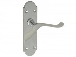 Forge Backplate Handle Latch - Gable Chrome Finish