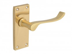 Forge Backplate Handle Latch -Scroll Victorian Brass Finish 102mm