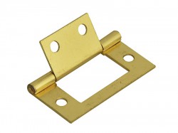 Forge Flush Hinge Brass Finish 50mm (2in) Pack of 2
