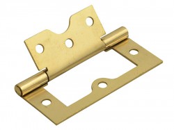 Forge Flush Hinge Brass Finish 75mm (3in) Pack of 2