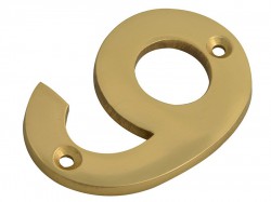 Forge Numeral No.9 - Brass Finish 75mm (3in)