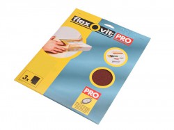 Flexovit Aluminium Oxide Sanding Sheets 230 x 280mm Medium 80g (3)