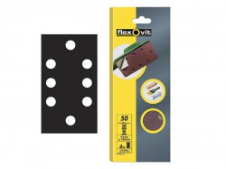 Flexovit 1/3 Sanding Sheets 93 x 185mm Quick Release Medium 80g (6)