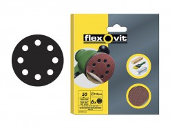 Flexovit Hook & Loop Sanding Discs 115mm Assorted (Pack of 6)