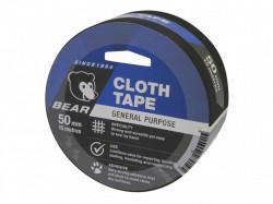Flexovit Bear General Purpose Cloth Tape 50mm x 15m Black