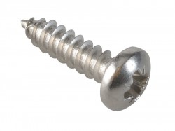 ForgeFix Self-Tapping Screw Pozi Compatible Pan A2 SS 5/8in x 8 ForgePack 35