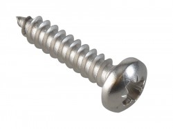 ForgeFix Self-Tapping Screw Pozi Compatible Pan A2 SS 3/4in x 8 ForgePack 30