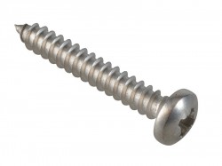 ForgeFix Self-Tapping Screw Pozi Compatible Pan A2 SS 1.1/4in x 10 ForgePack 12