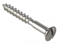 ForgeFix Multi-Purpose Screw SL Raised Head Chrome Plated 4.0 x 30mm ForgePack 30