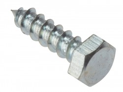Forgefix Coach Screw Hexagon Head Single Thread ZP M6 x 40mm Bag 10