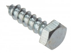 Forgefix Coach Screw Hexagon Head Single Thread ZP M6 x 80mm Bag 10