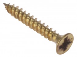 Forgefix General Purpose Pozi Screw CSK TT Electro Brass 1.1/2in x 6 Box 200