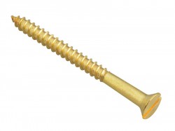 Forgefix Wood Screw Slotted CSK Brass 2in x 8 Forge Pack 8