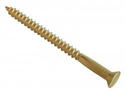 Forgefix Wood Screw Slotted CSK Brass 3in x 12 Forge Pack 4